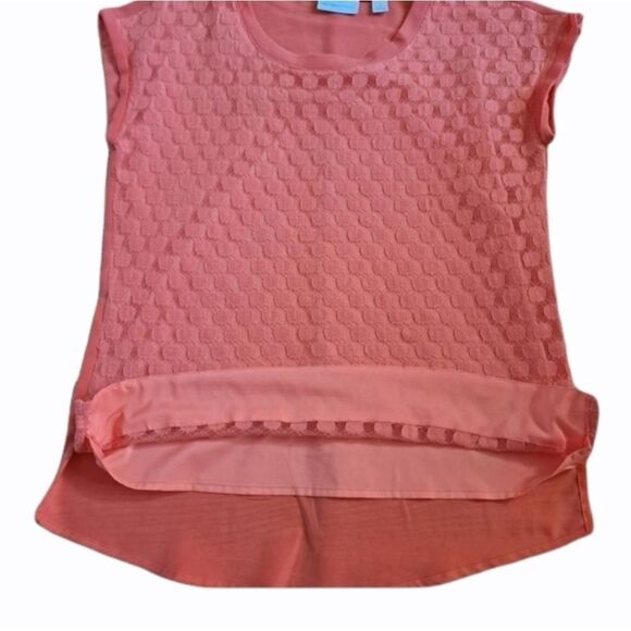 New York & Company Hi-Lo Casual Top Orange-ish XSmall - Picture 3 of 8